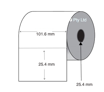 Direct Thermal Labels 101.6mm x 25.4mm ( Rolls of 2,340 LPR) 10010045