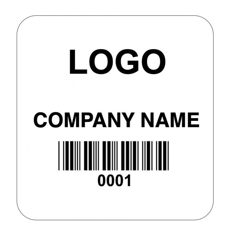 Pre-Printed Thermal Transfer Labels 100mm X 100mm (1 Roll of 1,000) White Paper Matte Permanent