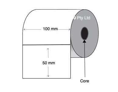 Thermal Transfer Labels 100mm x 50mm (Rolls of 500) Silver Mylar