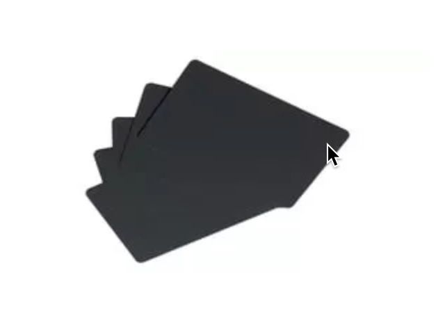 Blank Matt Black CR80 Cards (0.76MM) Food Compliant - 500 Cards 