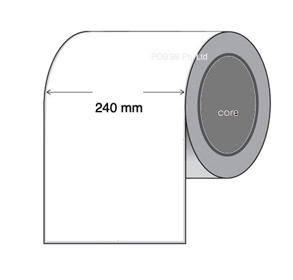 Direct Thermal Continuous Label Roll 240mm x 145 meters x 76mm Core