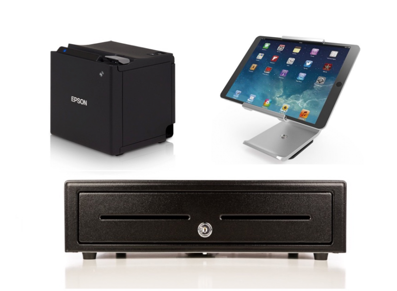 360Winery Bundle No.1 - Epson Bluetooth Network Printer, Cash Drawer iPad Stand (Optional Paper)