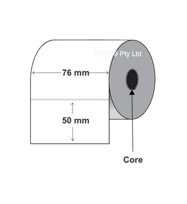 Silver Mylar Thermal Transfer Labels 76mm x 50mm x 76mm