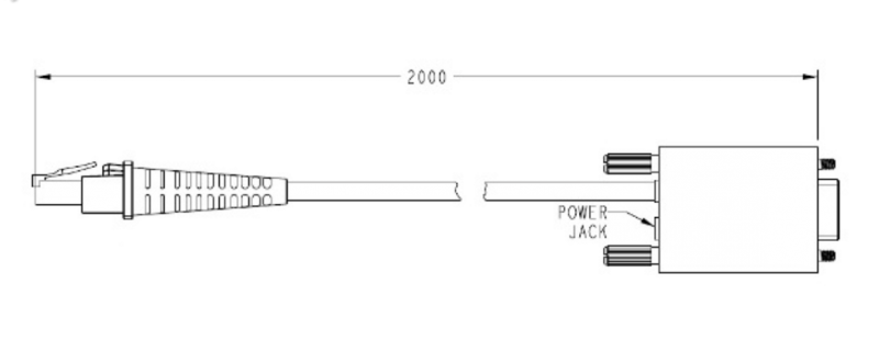 Datalogic Cable RS 232 Direct Power Connection Cable With 9 Pin Female (Cable 350)
