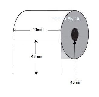 Direct Thermal Labels 40mm x 46mm x 40mm Core (24 Rolls of 1,200) - Permanent