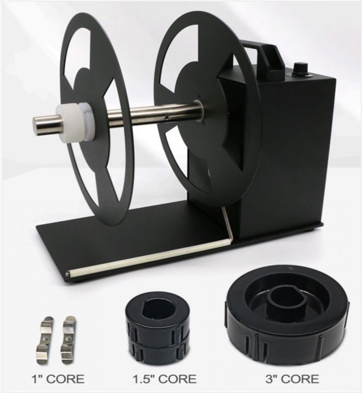 Label Rewinder A9 with Label feeding function - 230mm Wide 360mm OD