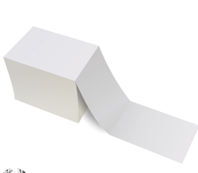 Direct Thermal White Ticket 105mm x 147.63mm Black Mark Fan Folded