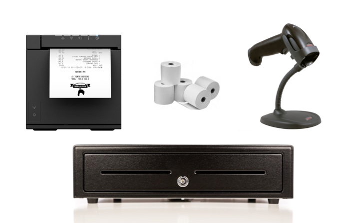 Hike POS Bundle No.5 - Windows & Mac Epson TM-M30III USB Receipt Printer, USB Corded Scanner, Cash Drawer, Paper