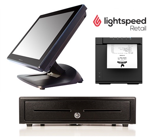Lightspeed Retail X-Series and R-Series POS Bundle No.33 - POS Terminal, Receipt Printer, Cash Drawer (Optional Scanner)