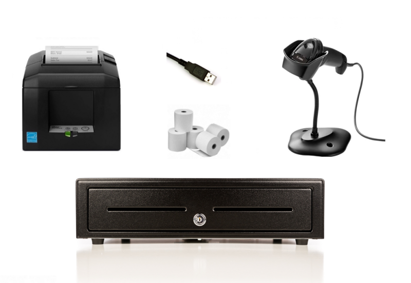 NETO MaroPost Mac / Windows PC Bundle No.8 Receipt Printer, Zebra Corded Scanner, Cash Drawer, Optional Paper