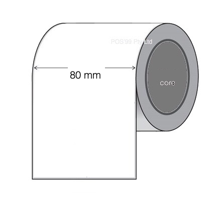 Direct Thermal Labels 80mm x 80 meters Core 8 Rolls Continuous