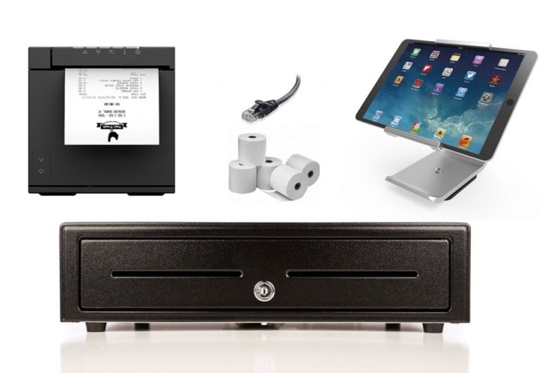 Shopify Bundle No.8 - Epson Network Printer, iPad Stand, Cash Drawer, Paper
