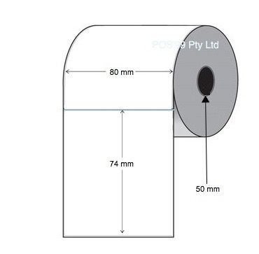 Inkjet Labels 80mm x 74mm x 50mm (Epson TMC3500 and C4010)