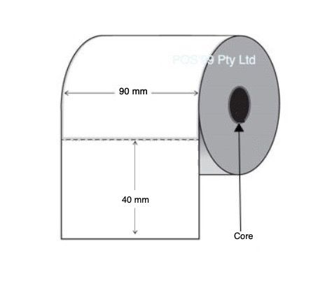 Inkjet Labels Paper Gloss 90mm x 40mm on 50mm Core (Epson TMC3500 and C4010)