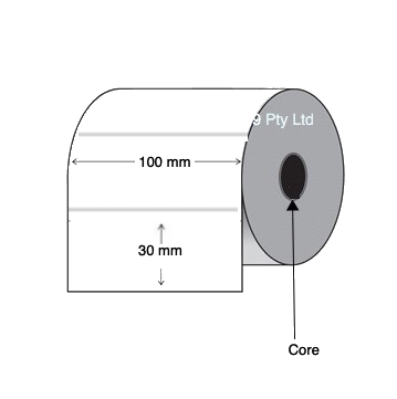 Thermal Transfer Labels 100mm x 30 Meter (3 Rolls) Synthetic Continuous
