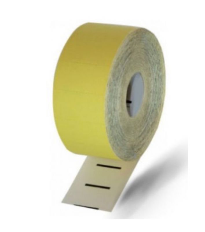 Direct Thermal Ticket / Data Strip 80mm x 38mm - Black Mark - Yellow